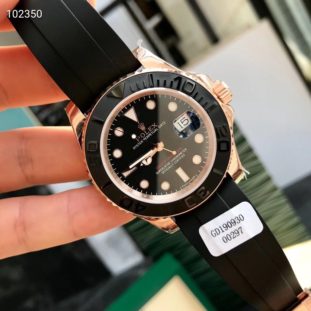 로렉스 요트마스터 116655-Oysterflex bracelet 전체 리얼18K포금 두께5um 2836무브 40mm